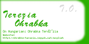 terezia ohrabka business card